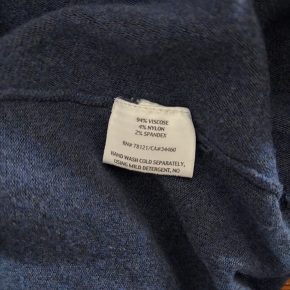 Eileen Fisher Blue Waterfall Open Front Lightweight Cardigan Medium Long Sleeve - Picture 8 of 9